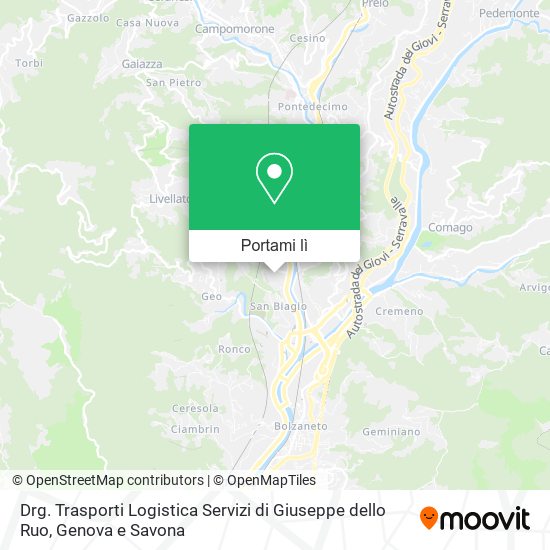 Mappa Drg. Trasporti Logistica Servizi di Giuseppe dello Ruo