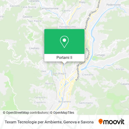 Mappa Texam Tecnologie per Ambiente