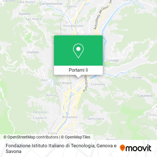 Mappa Fondazione Istituto Italiano di Tecnologia