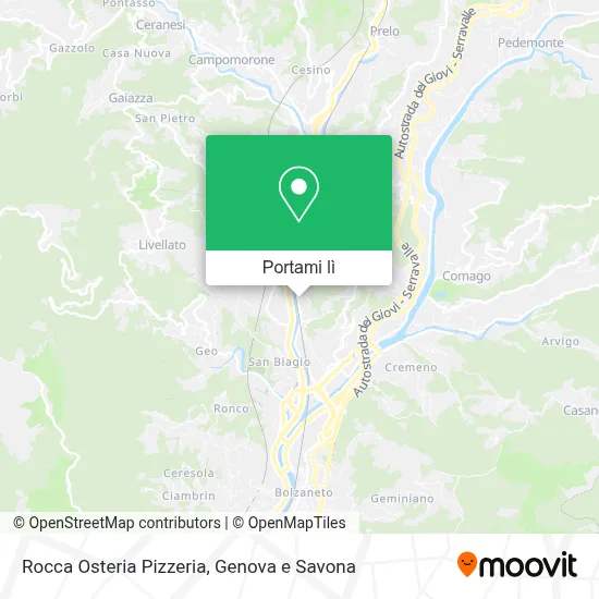 Mappa Rocca Osteria Pizzeria
