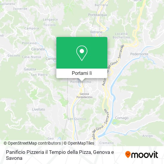 Mappa Panificio Pizzeria il Tempio della Pizza