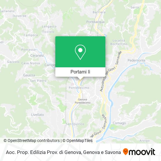 Mappa Aoc. Prop. Edilizia Prov. di Genova
