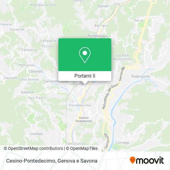 Mappa Cesino-Pontedecimo