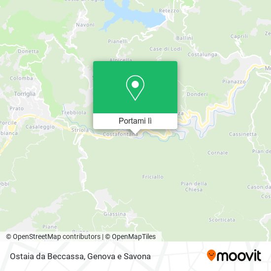 Mappa Ostaia da Beccassa