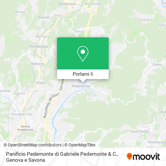Mappa Panificio Pedemonte di Gabriele Pedemonte & C.