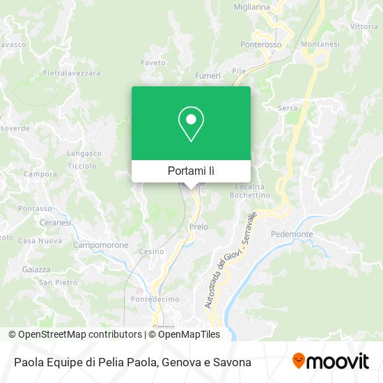 Mappa Paola Equipe di Pelia Paola