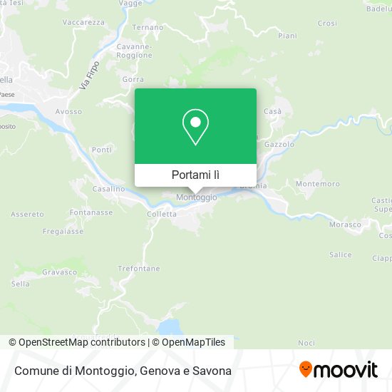 Mappa Comune di Montoggio