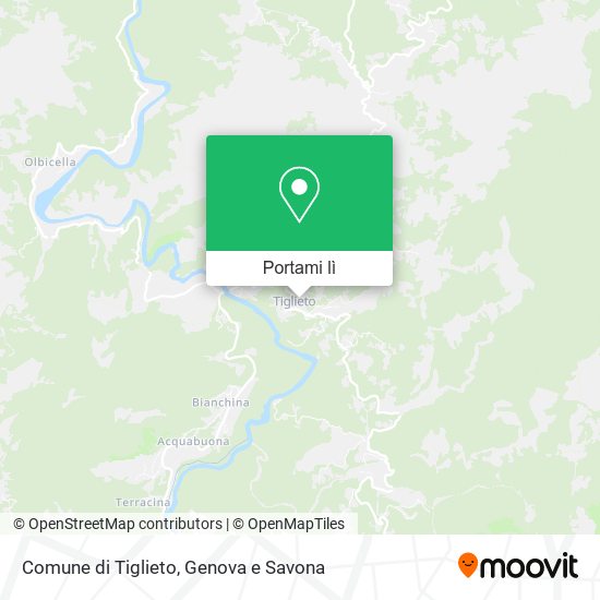 Mappa Comune di Tiglieto