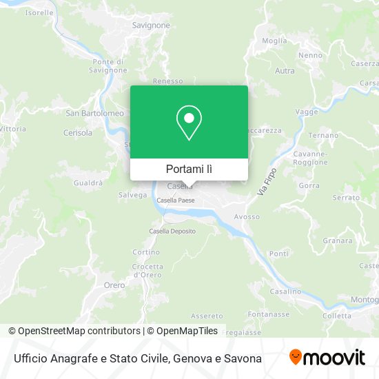 Mappa Ufficio Anagrafe e Stato Civile