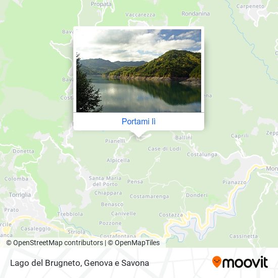 Mappa Lago del Brugneto