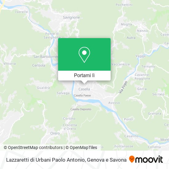 Mappa Lazzaretti di Urbani Paolo Antonio
