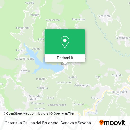 Mappa Osteria la Gallina del Brugneto