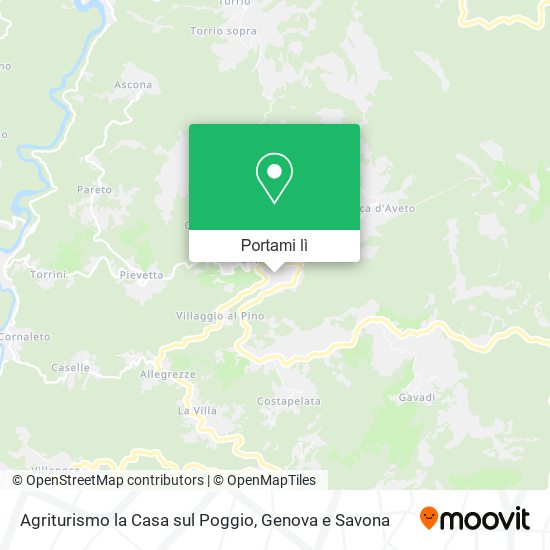 Mappa Agriturismo la Casa sul Poggio
