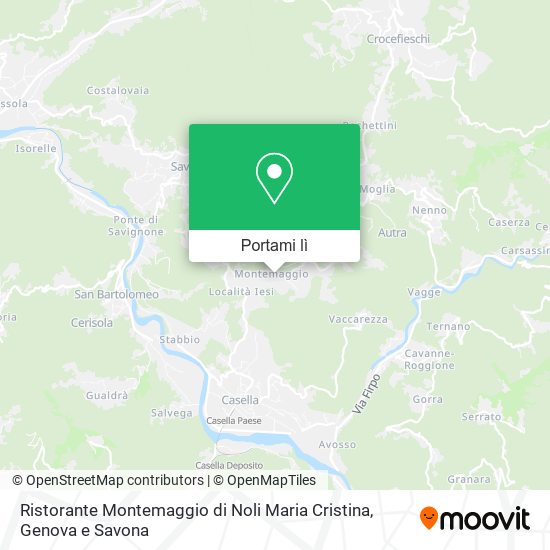 Mappa Ristorante Montemaggio di Noli Maria Cristina