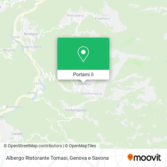 Mappa Albergo Ristorante Tomasi