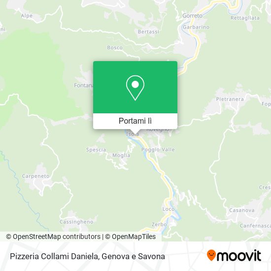 Mappa Pizzeria Collami Daniela