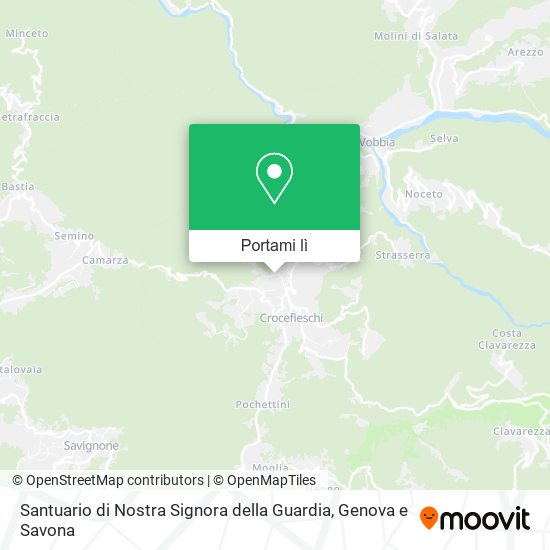 Mappa Santuario di Nostra Signora della Guardia