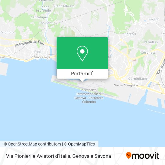 Mappa Via Pionieri e Aviatori d'Italia