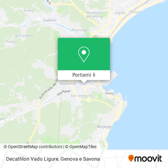Mappa Decathlon Vado Ligure