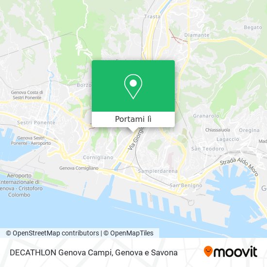 Mappa DECATHLON Genova Campi