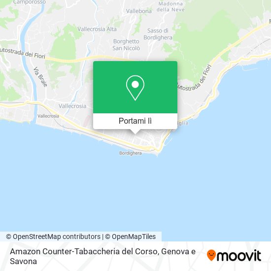 Mappa Amazon Counter-Tabaccheria del Corso