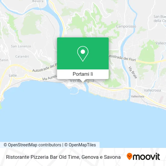 Mappa Ristorante Pizzeria Bar Old Time