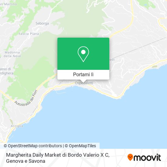 Mappa Margherita Daily Market di Bordo Valerio X C