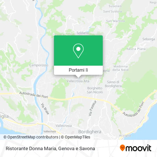 Mappa Ristorante Donna Maria