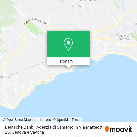 Mappa Deutsche Bank - Agenzia di Sanremo in Via Matteotti 26