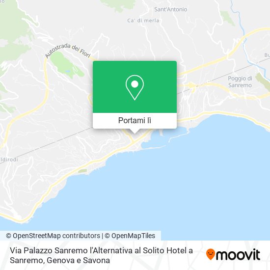 Mappa Via Palazzo Sanremo l'Alternativa al Solito Hotel a Sanremo