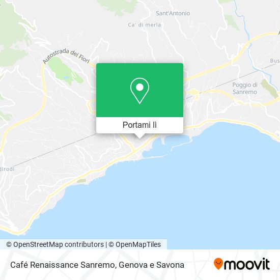 Mappa Café Renaissance Sanremo