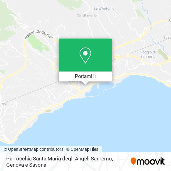 Mappa Parrocchia Santa Maria degli Angeli Sanremo