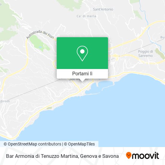 Mappa Bar Armonia di Tenuzzo Martina