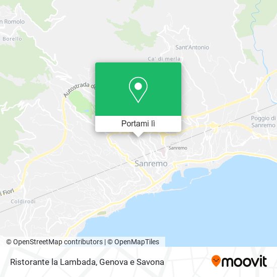 Mappa Ristorante la Lambada
