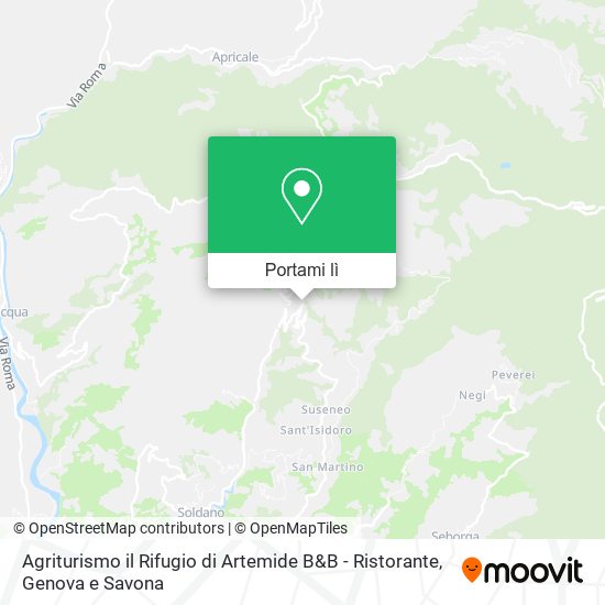 Mappa Agriturismo il Rifugio di Artemide B&B - Ristorante