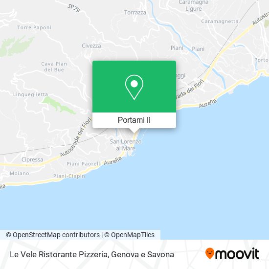 Mappa Le Vele Ristorante Pizzeria
