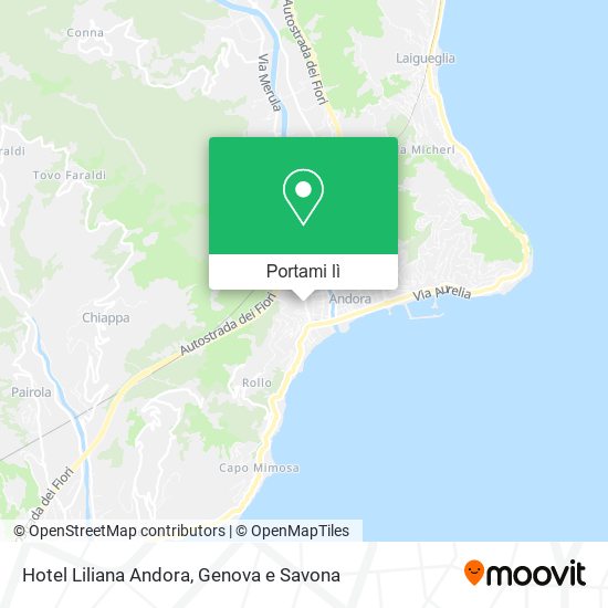 Mappa Hotel Liliana Andora