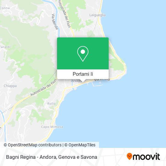 Mappa Bagni Regina - Andora