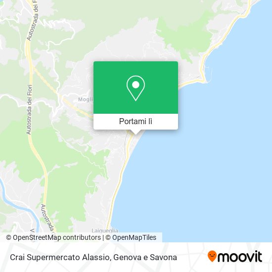 Mappa Crai Supermercato Alassio