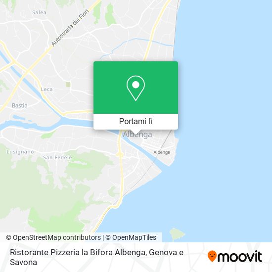 Mappa Ristorante Pizzeria la Bifora Albenga