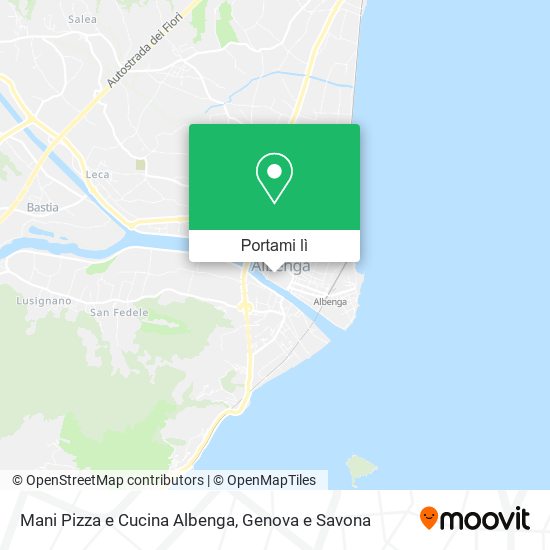 Mappa Mani Pizza e Cucina Albenga