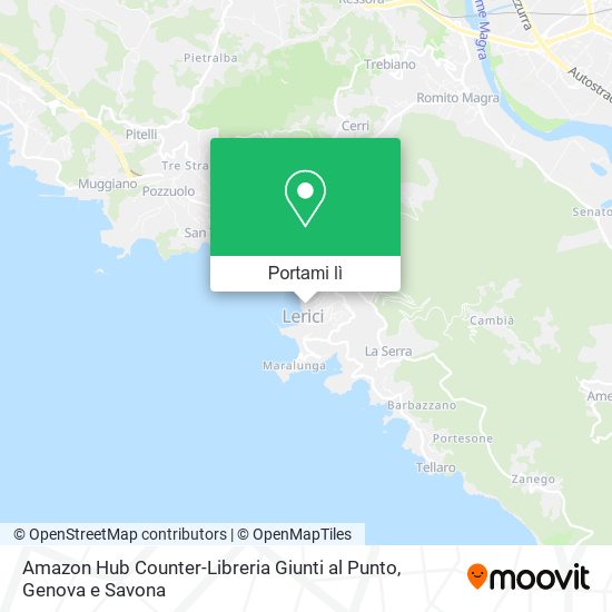 Mappa Amazon Hub Counter-Libreria Giunti al Punto