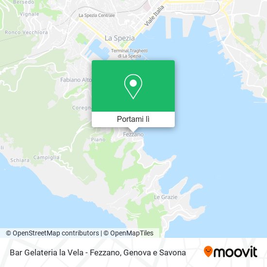 Mappa Bar Gelateria la Vela - Fezzano