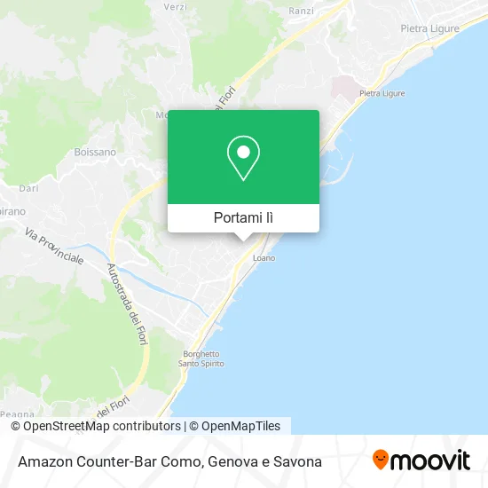 Mappa Amazon Counter-Bar Como