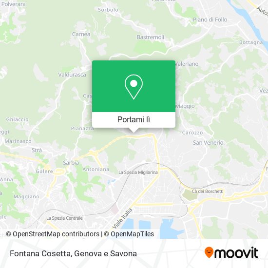 Mappa Fontana Cosetta