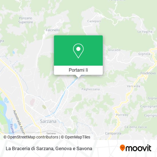 Mappa La Braceria di Sarzana
