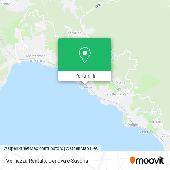 Mappa Vernazza Rentals