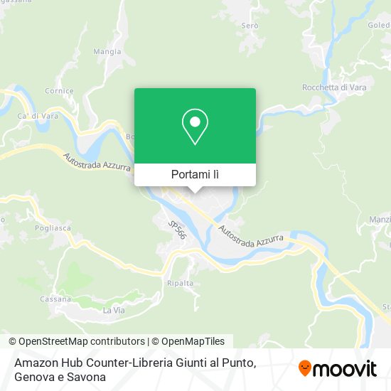 Mappa Amazon Hub Counter-Libreria Giunti al Punto