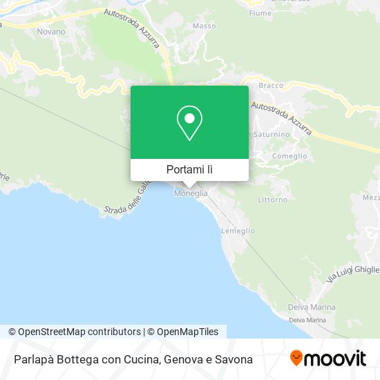 Mappa Parlapà Bottega con Cucina