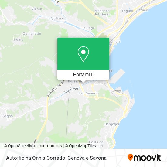 Mappa Autofficina Onnis Corrado